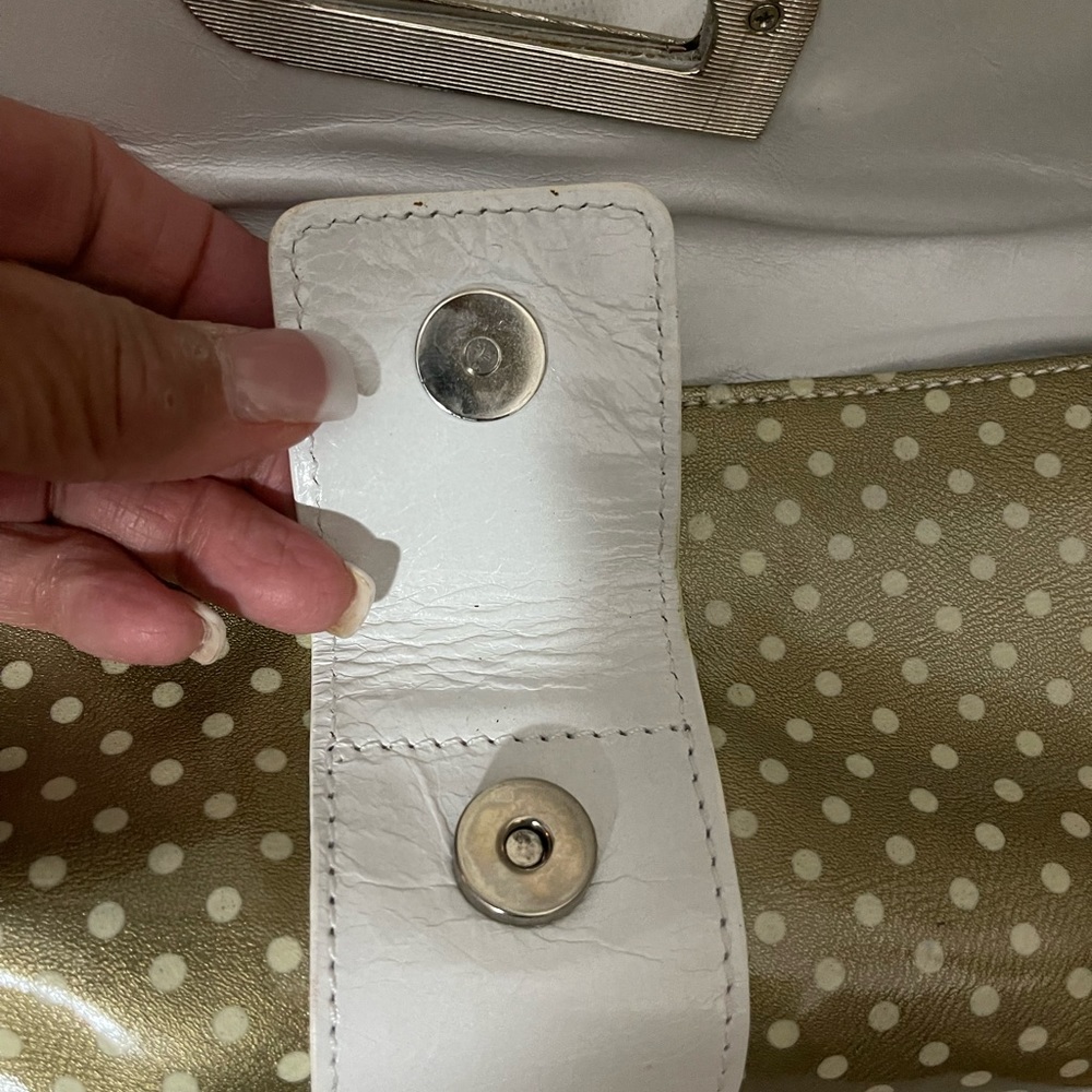 ❤️SOLD❤️NWT Roberta Gandolfi poka dot clutch - Picture 9 of 13